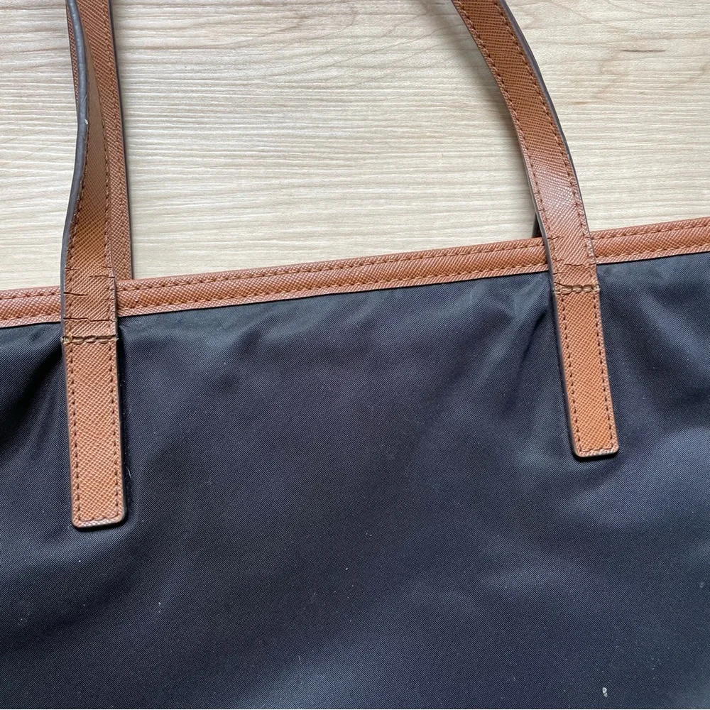 Michael Kors LargeBlack Nylon Kempton Tote  16”W x 13.25”H x 5.25”D